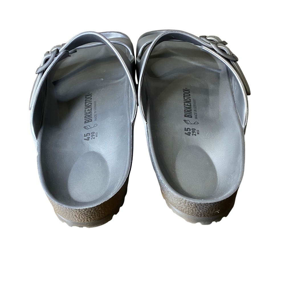Birkenstock Arizona EVA Anthracite Metallic Gray Sandals Men 12 EU 45 Waterproof - Picture 7 of 11